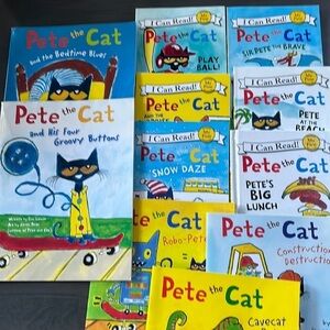 Set of 12.  Pete the Cat kids books.  Kimberly and James Dean